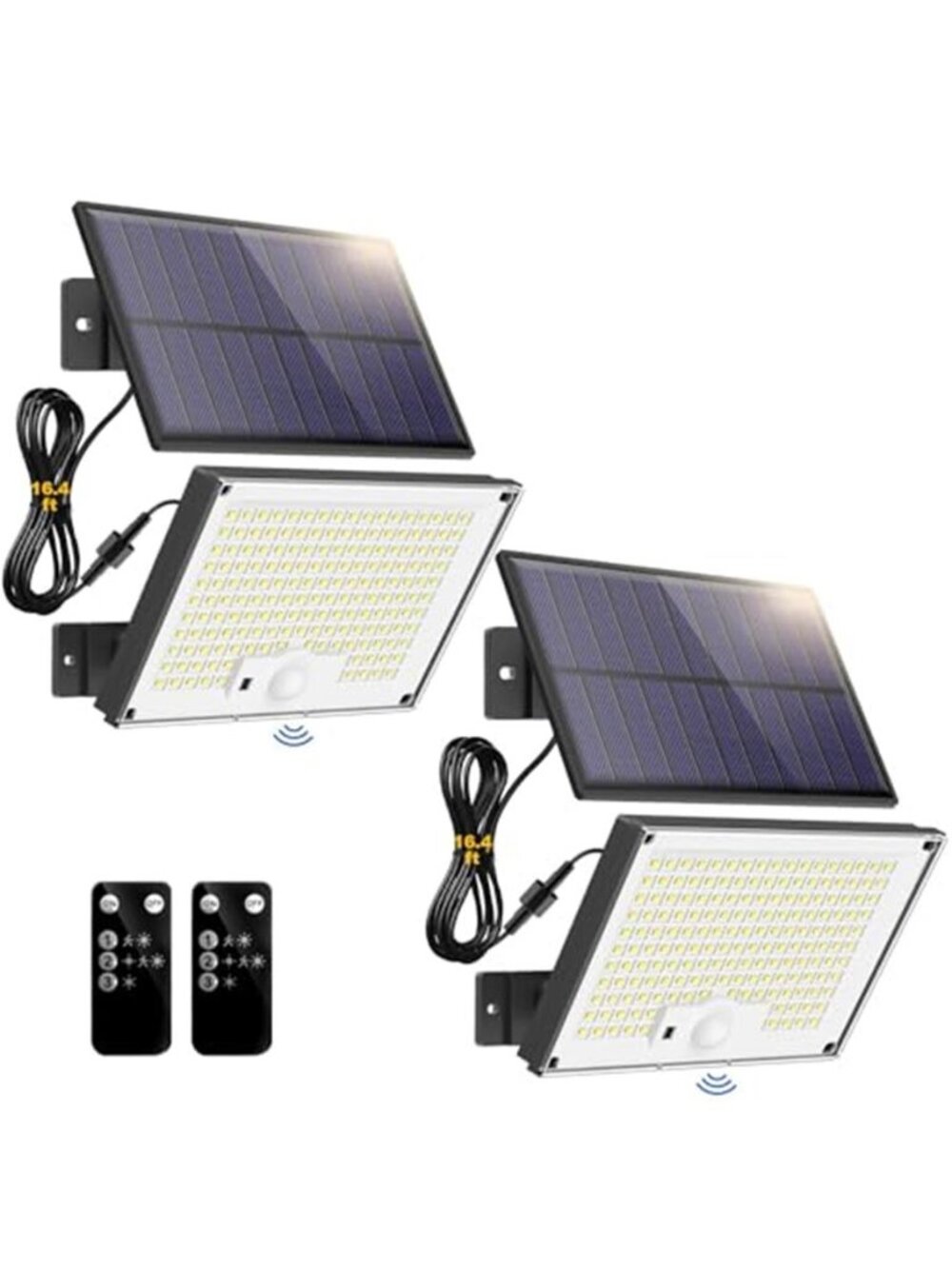 Solar Outdoor Lights 172 LED Motion Sensor Flood Light Remote Waterproof IP65